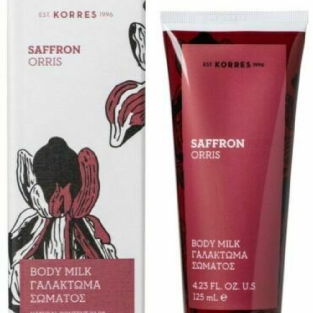 KORRES ORRIS SAFFRON BODY MILK LOTION 4.23OZ NEW